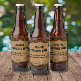 Högre kapten Brew Ölflaska Etikett