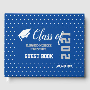 Högre klass 2021 Blue Studenten Guest Bok