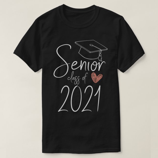 Högre klass 2021: Student - Heart Cap och G T Shirt (Design framsida)