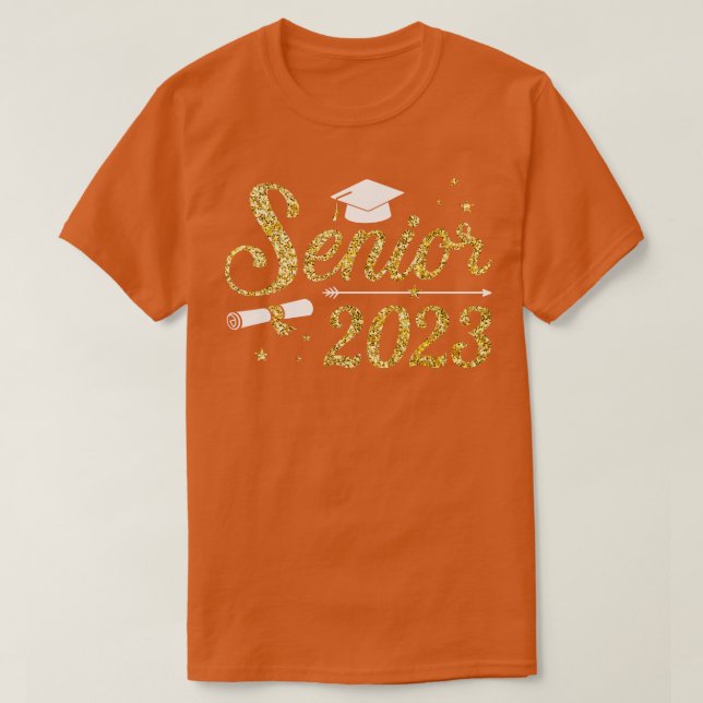 Högre klass 2023 studenten student t shirt (Design framsida)