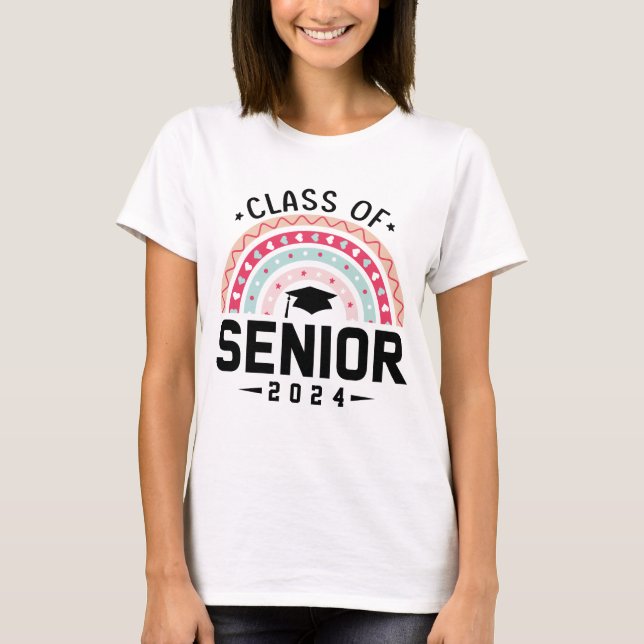 Högre klass 2024, högre Studenten 2024 T Shirt (Framsida)