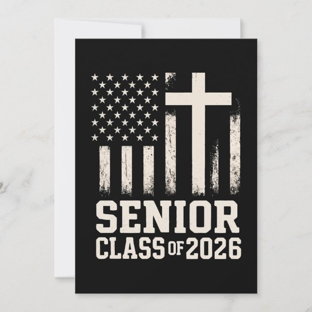 Högre klass 2026 Kor Flagga USA Inbjudningar (Framsida)