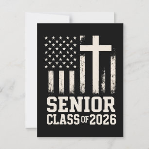 Högre klass 2026 Kor Flagga USA Vykort