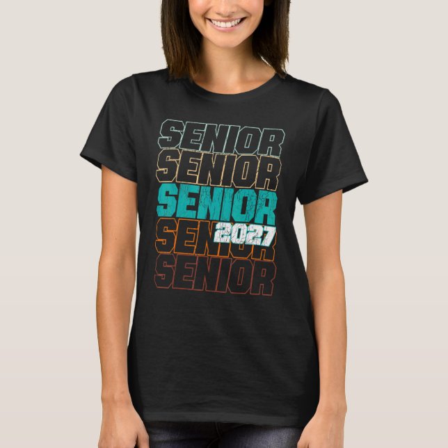 Högre klass 2027 Studenten 2027 T Shirt (Framsida)