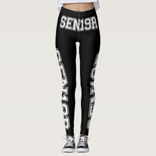 Högre klass för 2019 Student-funny SEN19R-text Leggings