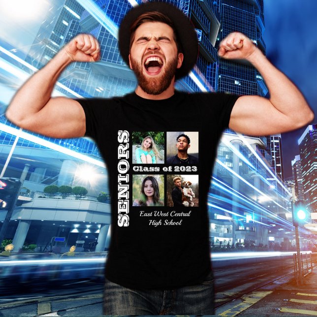 Högre klass Friends 4 Photo 2023 Collage T Shirt (Skapare uppladdad)