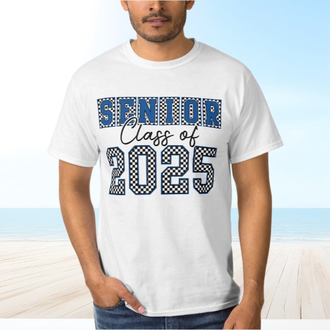 Högre klass i 2025 Retro Blue T Shirt (Skapare uppladdad)