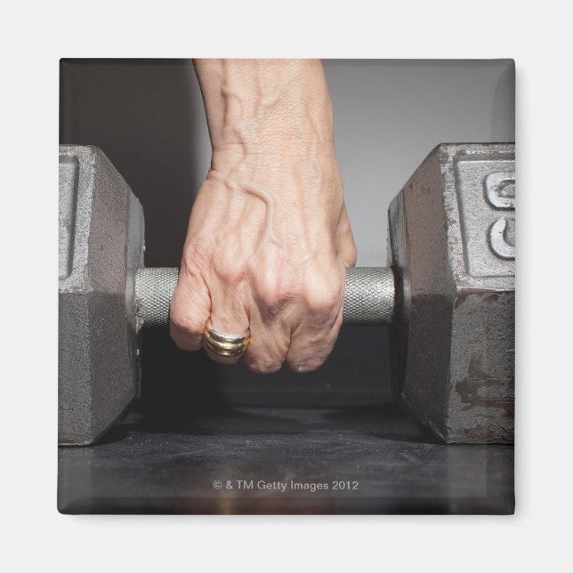 Högre kvinnans lyftvikter magnet (Framsidan)