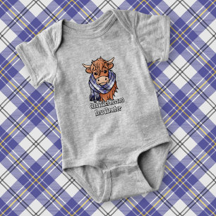 Högre land Cow med MacPherson Blue Dress Scarf T Shirt