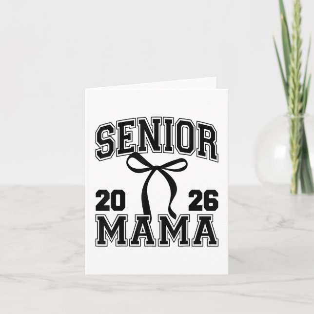 Högre Mamma Cl av 2026 Studenten Cute Mamma Coquet Kort (Framsida)