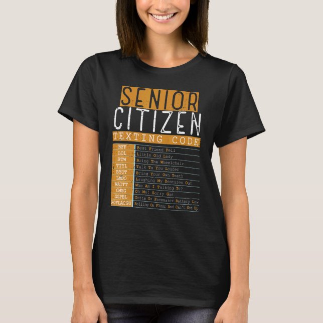 Högre medborgare Coola av textredigeringskoder far T Shirt (Framsida)