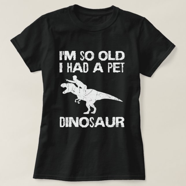 Högre medborgare TRex Dinosaur Retiree Pensionär E T Shirt (Design framsida)
