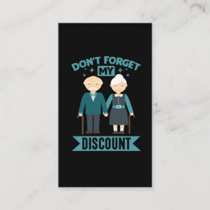 Högre medborgarrabatt pensionerade äldre föräl visitkort