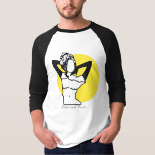 Högre nacke-raglan t-skjorta t shirt