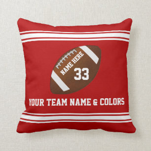 Högre nattfotbollsgåva föreställer er text, Färger Kudde