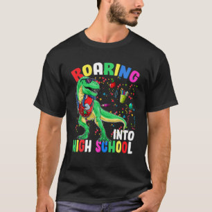 Högre skoldobaur t Rex Funny tillbaka till S Shirt