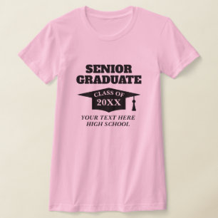 Högre student t-skjortor för studenten dag party t shirt