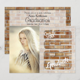 Högre 🎓 Studenten DIY Photo and Text Inbjudningar