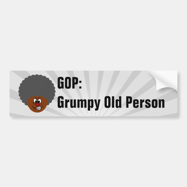 Högre väljare röstar på GOP: "Grumpy Old People" Bildekal (Framsidan)