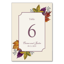 Högre vattenfärg Hösthösten Löv Bordsnummer