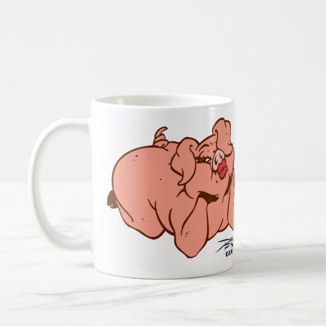 Hogs och kyssar kaffemugg (Vänster)