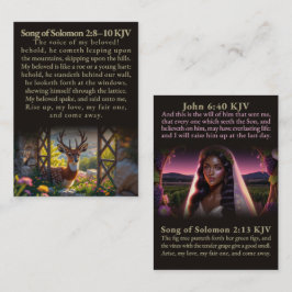 Högsången 2:8-10, 13 och Johannes 6:40 (SFB) Visitkort