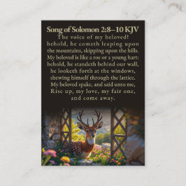 Högsången 2:8-10, 13 och Johannes 6:40 (SFB) Visitkort