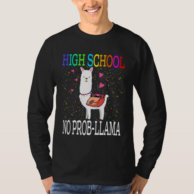 Högskola nr Prob Llama Back to school T Shirt (Framsida)