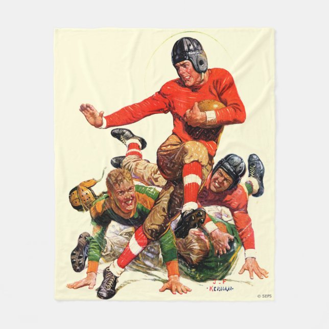 Högskolafotboll Fleecefilt (Framsidan)