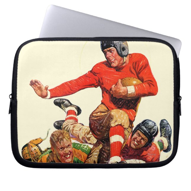 Högskolafotboll Laptop Sleeve (Framsidan)