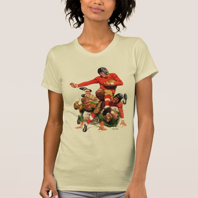 Högskolafotboll Tee Shirt (Framsida)