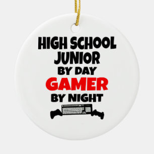 Högskolans Junior by Day Gamer by Natt Julgransprydnad Keramik