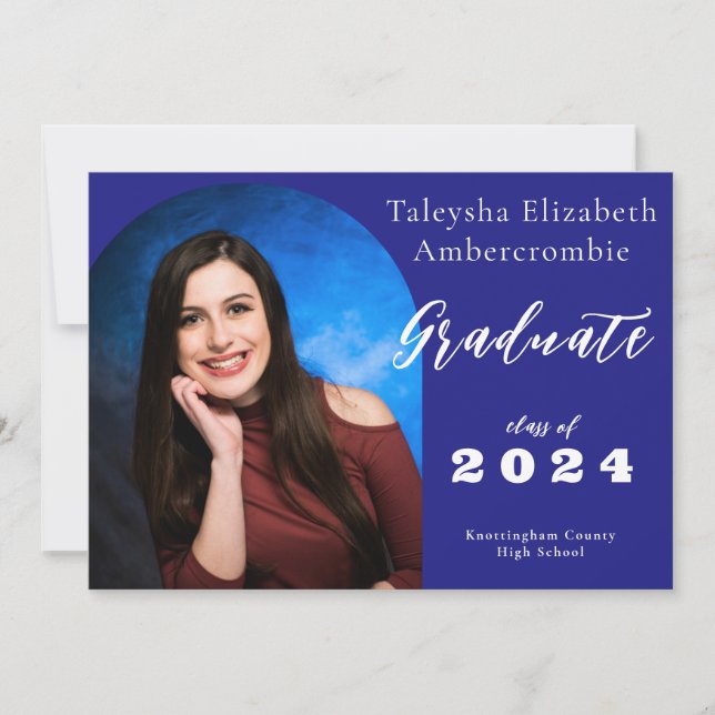 Högskolans Student marinblå Arch Studenten Meddelande (Framsida)