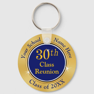 Högskoleåterförening för marinblå och Guld 30 år Nyckelring
