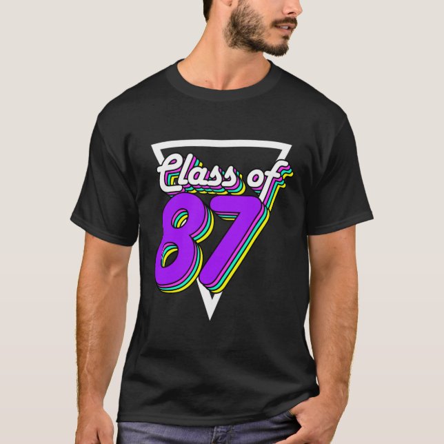 Högskoleåterföreningsklass 1987 87 32 års gåva t shirt (Framsida)