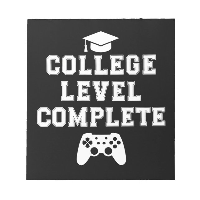 Högskoleexamen Färdig Gamer Spelande Anteckningsblock (Framsida)
