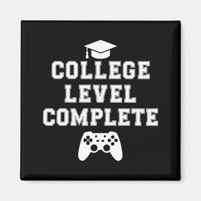Högskoleexamen Färdig Gamer Spelande Magnet (Framsidan)