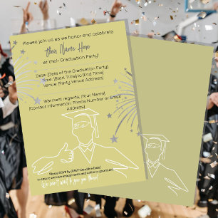 Högskoleexamen i Grad party studenten firande Inbjudningar
