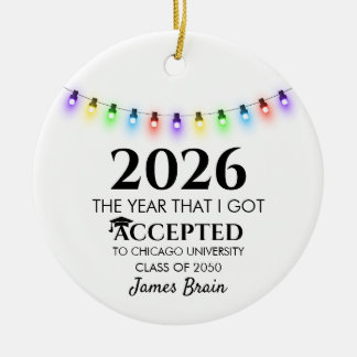 Högskolegodkännandeornament, högskoleornament, julgransprydnad keramik
