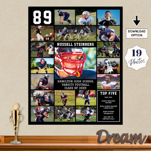 Högskoleidrottare 19 Photo Collage Top 5 Poster