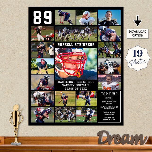 Högskoleidrottare 19 Photo Collage Top 5 Poster (Skapare uppladdad)