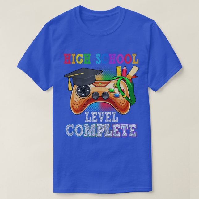 Högskolenivå avslutad förra dagen, skolexamen t shirt (Design framsida)