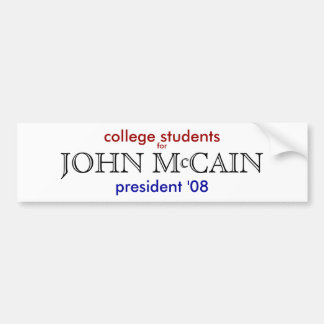 Högskolestudenter för John McCain Bildekal