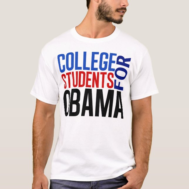 Högskolestudenter för Obama T-shirt (Framsida)