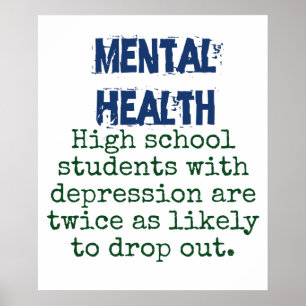 HögskoleStudenter med depression - psykisk hälsa Poster