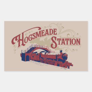 HOGSMEADE Station Vintage-grafik Rektangulärt Klistermärke