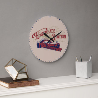 HOGSMEADE Station Vintage-grafik Stor Klocka