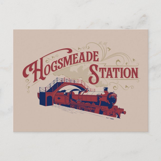 HOGSMEADE Station Vintage Graphic Vykort (Framsida)