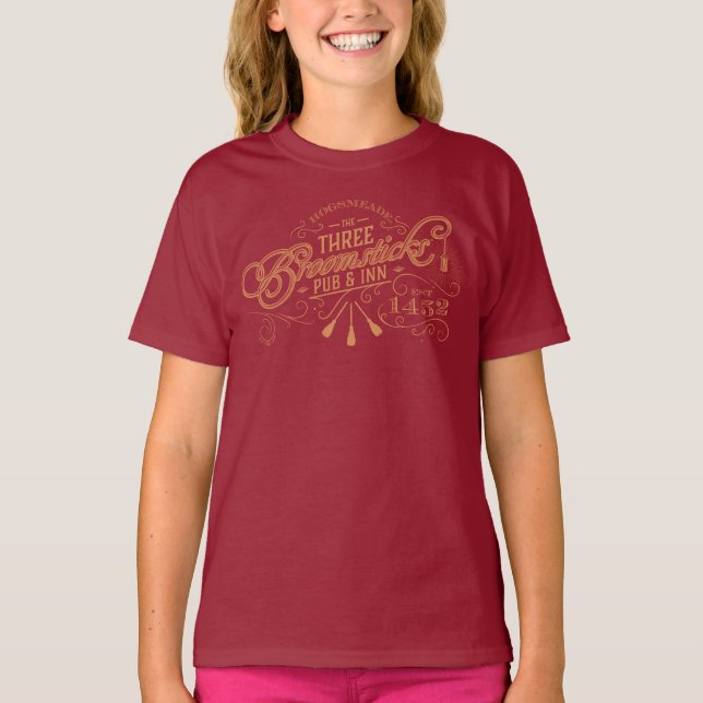 HOGSMEADE™ TRE BROOMSTICKS™-Pubb & ingång T Shirt (Framsida)