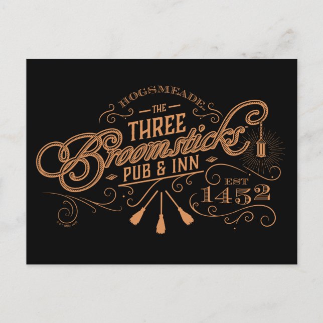 HOGSMEADE™ TRE BROOMSTICKS™-Pubb & ingång Vykort (Framsida)